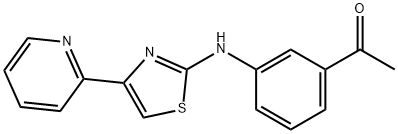 1-(3-{[4-(2-pyridinyl)-1,3-thiazol-2-yl]amino}phenyl)ethanone Structure