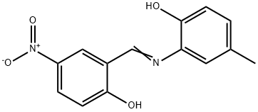 2-{[(2-hydroxy-5-methylphenyl)imino]methyl}-4-nitrophenol 구조식 이미지