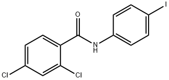 2,4-dichloro-N-(4-iodophenyl)benzamide 구조식 이미지