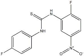 N-(2-fluoro-5-nitrophenyl)-N'-(4-fluorophenyl)thiourea Structure