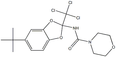 N-[5-tert-butyl-2-(trichloromethyl)-1,3-benzodioxol-2-yl]-4-morpholinecarboxamide Structure