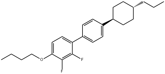 4'-(trans-4-propylcyclohexyl)-2,3-difluoro-4-butoxybiphenyl Structure