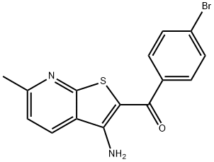 (3-amino-6-methylthieno[2,3-b]pyridin-2-yl)(4-bromophenyl)methanone 구조식 이미지