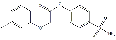 N-[4-(aminosulfonyl)phenyl]-2-(3-methylphenoxy)acetamide 구조식 이미지