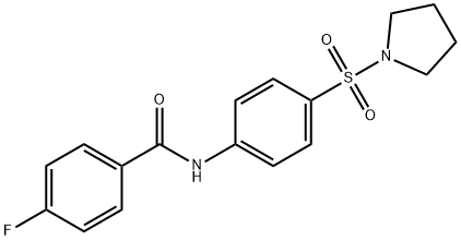 4-fluoro-N-[4-(1-pyrrolidinylsulfonyl)phenyl]benzamide Structure