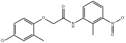2-(4-chloro-2-methylphenoxy)-N-(2-methyl-3-nitrophenyl)acetamide 구조식 이미지
