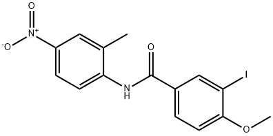 3-iodo-4-methoxy-N-(2-methyl-4-nitrophenyl)benzamide 구조식 이미지