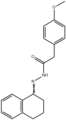 N'-[3,4-dihydro-1(2H)-naphthalenylidene]-2-(4-methoxyphenyl)acetohydrazide 구조식 이미지