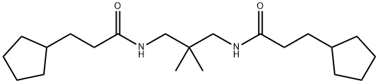 3-cyclopentyl-N-{3-[(3-cyclopentylpropanoyl)amino]-2,2-dimethylpropyl}propanamide 구조식 이미지