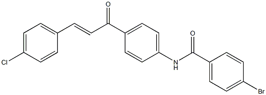 4-bromo-N-{4-[3-(4-chlorophenyl)acryloyl]phenyl}benzamide 구조식 이미지