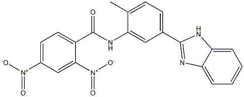 N-[5-(1H-benzimidazol-2-yl)-2-methylphenyl]-2,4-dinitrobenzamide 구조식 이미지