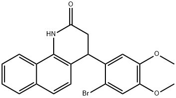 4-(2-bromo-4,5-dimethoxyphenyl)-3,4-dihydrobenzo[h]quinolin-2(1H)-one 구조식 이미지