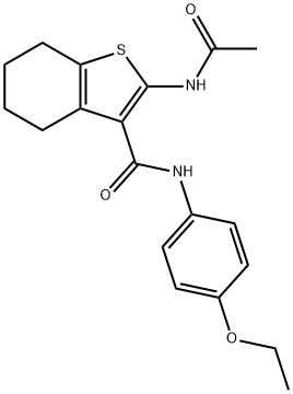 2-(acetylamino)-N-(4-ethoxyphenyl)-4,5,6,7-tetrahydro-1-benzothiophene-3-carboxamide Structure