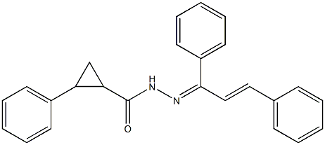 N'-(1,3-diphenyl-2-propenylidene)-2-phenylcyclopropanecarbohydrazide 구조식 이미지