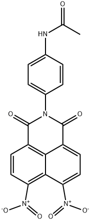 N-[4-(6,7-bisnitro-1,3-dioxo-1H-benzo[de]isoquinolin-2(3H)-yl)phenyl]acetamide 구조식 이미지