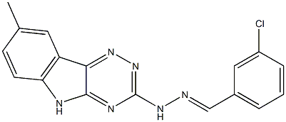 3-chlorobenzaldehyde (8-methyl-5H-[1,2,4]triazino[5,6-b]indol-3-yl)hydrazone Structure