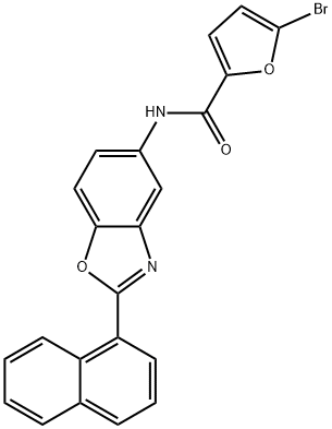 5-bromo-N-[2-(1-naphthyl)-1,3-benzoxazol-5-yl]-2-furamide Structure