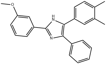 4-(3,4-dimethylphenyl)-2-(3-methoxyphenyl)-5-phenyl-1H-imidazole 구조식 이미지