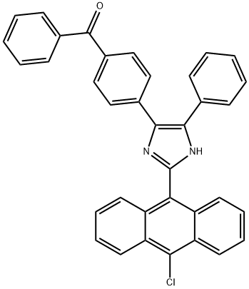 {4-[2-(10-chloro-9-anthryl)-5-phenyl-1H-imidazol-4-yl]phenyl}(phenyl)methanone Structure