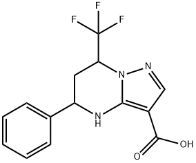 5-phenyl-7-(trifluoromethyl)-4,5,6,7-tetrahydropyrazolo[1,5-a]pyrimidine-3-carboxylic acid 구조식 이미지