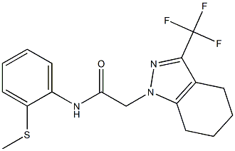 N-[2-(methylsulfanyl)phenyl]-2-[3-(trifluoromethyl)-4,5,6,7-tetrahydro-1H-indazol-1-yl]acetamide 구조식 이미지