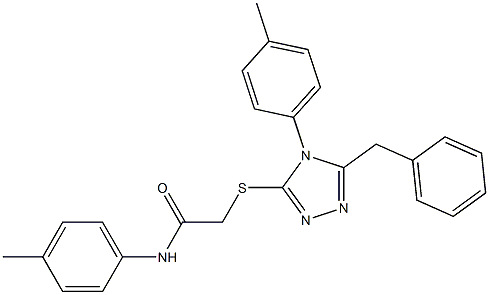 2-{[5-benzyl-4-(4-methylphenyl)-4H-1,2,4-triazol-3-yl]sulfanyl}-N-(4-methylphenyl)acetamide Structure