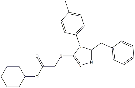 cyclohexyl {[5-benzyl-4-(4-methylphenyl)-4H-1,2,4-triazol-3-yl]sulfanyl}acetate 구조식 이미지