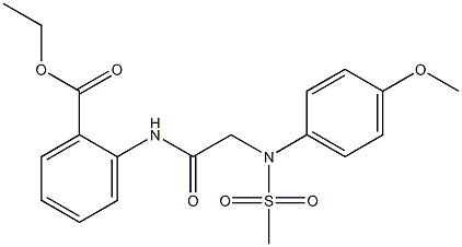 ethyl 2-({[4-methoxy(methylsulfonyl)anilino]acetyl}amino)benzoate 구조식 이미지