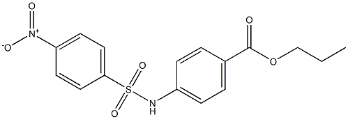 propyl 4-[({4-nitrophenyl}sulfonyl)amino]benzoate Structure