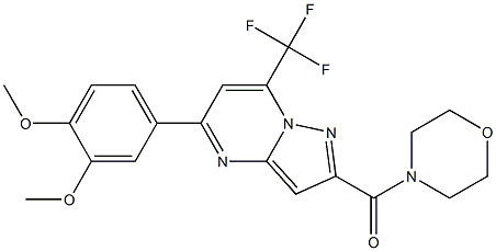 5-(3,4-dimethoxyphenyl)-2-(4-morpholinylcarbonyl)-7-(trifluoromethyl)pyrazolo[1,5-a]pyrimidine Structure