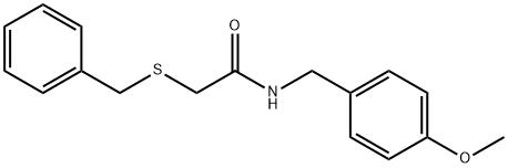 2-(benzylsulfanyl)-N-(4-methoxybenzyl)acetamide 구조식 이미지