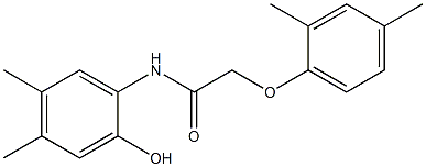 2-(2,4-dimethylphenoxy)-N-(2-hydroxy-4,5-dimethylphenyl)acetamide 구조식 이미지