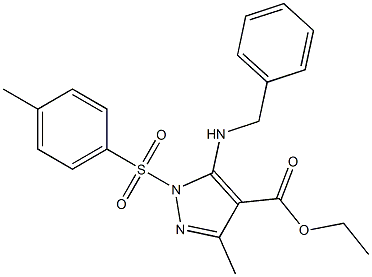 ethyl 5-(benzylamino)-3-methyl-1-[(4-methylphenyl)sulfonyl]-1H-pyrazole-4-carboxylate 구조식 이미지