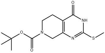tert-butyl 4-hydroxy-2-(methylthio)-5,8-dihydropyrido[3,4-d]pyrimidine-7(6H)-carboxylate 구조식 이미지