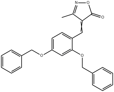 4-[2,4-bis(benzyloxy)benzylidene]-3-methyl-5(4H)-isoxazolone Structure