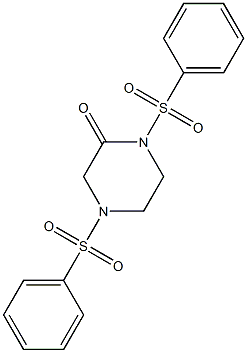 1,4-bis(phenylsulfonyl)-2-piperazinone 구조식 이미지