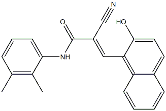 2-cyano-N-(2,3-dimethylphenyl)-3-(2-hydroxy-1-naphthyl)acrylamide Structure