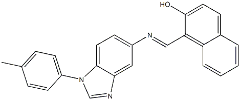 1-({[1-(4-methylphenyl)-1H-benzimidazol-5-yl]imino}methyl)-2-naphthol Structure