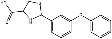 2-(3-phenoxyphenyl)-1,3-thiazolidine-4-carboxylic acid 구조식 이미지