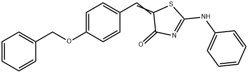 5-[4-(benzyloxy)benzylidene]-2-(phenylimino)-1,3-thiazolidin-4-one Structure