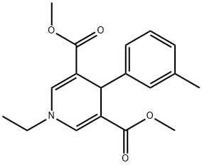 dimethyl 1-ethyl-4-(3-methylphenyl)-1,4-dihydropyridine-3,5-dicarboxylate Structure