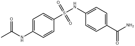 4-({[4-(acetylamino)phenyl]sulfonyl}amino)benzamide 구조식 이미지