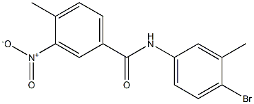 N-(4-bromo-3-methylphenyl)-4-methyl-3-nitrobenzamide 구조식 이미지