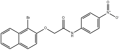 2-[(1-bromo-2-naphthyl)oxy]-N-(4-nitrophenyl)acetamide Structure