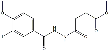 methyl 4-[2-(3-iodo-4-methoxybenzoyl)hydrazino]-4-oxobutanoate 구조식 이미지