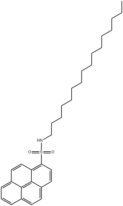 1-Pyrenesulfonamide, N-hexadecyl- Structure