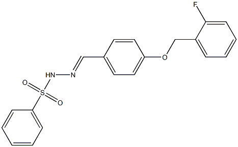 N'-{4-[(2-fluorobenzyl)oxy]benzylidene}benzenesulfonohydrazide 구조식 이미지