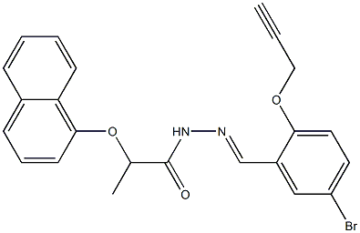 N'-[5-bromo-2-(2-propynyloxy)benzylidene]-2-(1-naphthyloxy)propanohydrazide 구조식 이미지