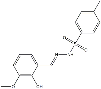N'-(2-hydroxy-3-methoxybenzylidene)-4-methylbenzenesulfonohydrazide 구조식 이미지