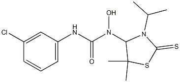 N'-(3-chlorophenyl)-N-hydroxy-N-(3-isopropyl-5,5-dimethyl-2-thioxo-1,3-thiazolidin-4-yl)urea 구조식 이미지